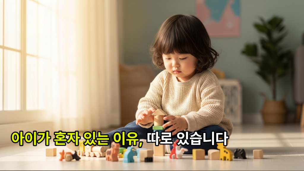 혼자 노는 아이의 모습
